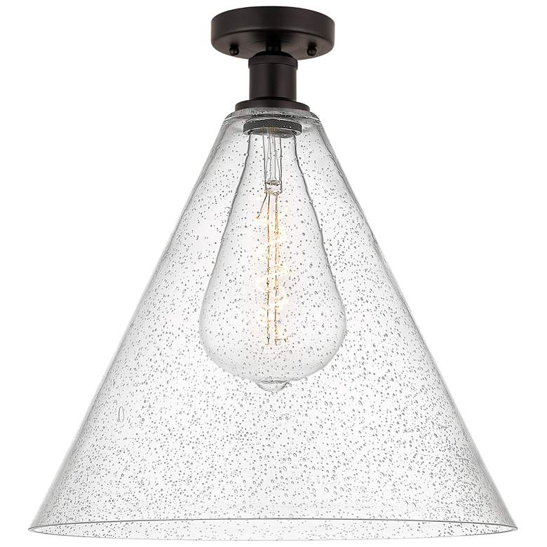 Image 1 Edison Berkshire 16" Semi-Flush Mount - Oil Rubbed Bronze - Seedy Sha