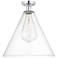 Edison Berkshire 16" Semi-Flush Mount - Polished Chrome - Clear Shade
