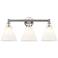Edison Berkshire 26" Wide Polished Nickel 3-Light Bath Light