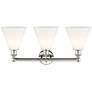 3_Edison Berkshire 26" Wide Polished Nickel 3-Light Bath Light more views