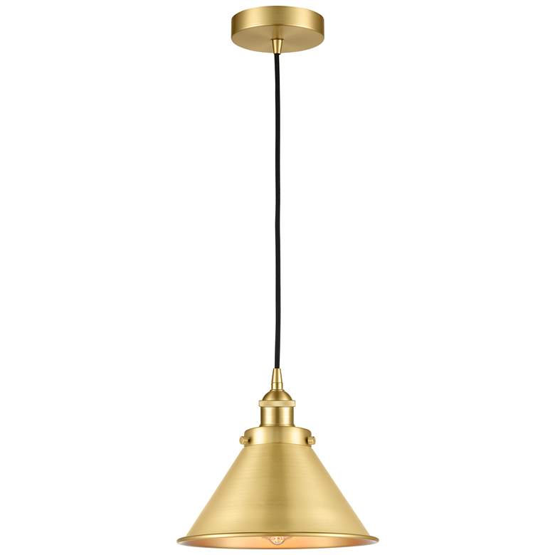 Image 1 Edison Briarcliff 10" Wide Satin Gold Mini Pendant