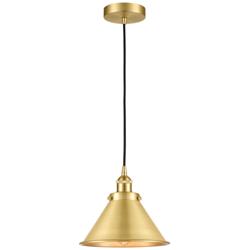 Edison Briarcliff 10" Wide Satin Gold Mini Pendant