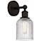 Edison Bridal Veil 11.25" High Oil Rubbed Bronze Sconce With Clear Sha