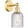 Edison Bridal Veil 11.25" High Satin Gold Sconce With Clear Shade