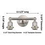 Edison Bridal Veil 2 Light 14" Bath Vanity   Brass Princess Blue Shade