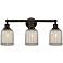 Edison Bridal Veil 3 Light 23" Bath Vanity Oil Rubbed Bronze Mercury Shade
