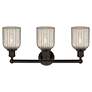 2_Edison Bridal Veil 3 Light 23" Bath Vanity Oil Rubbed Bronze Mercury Shade more views