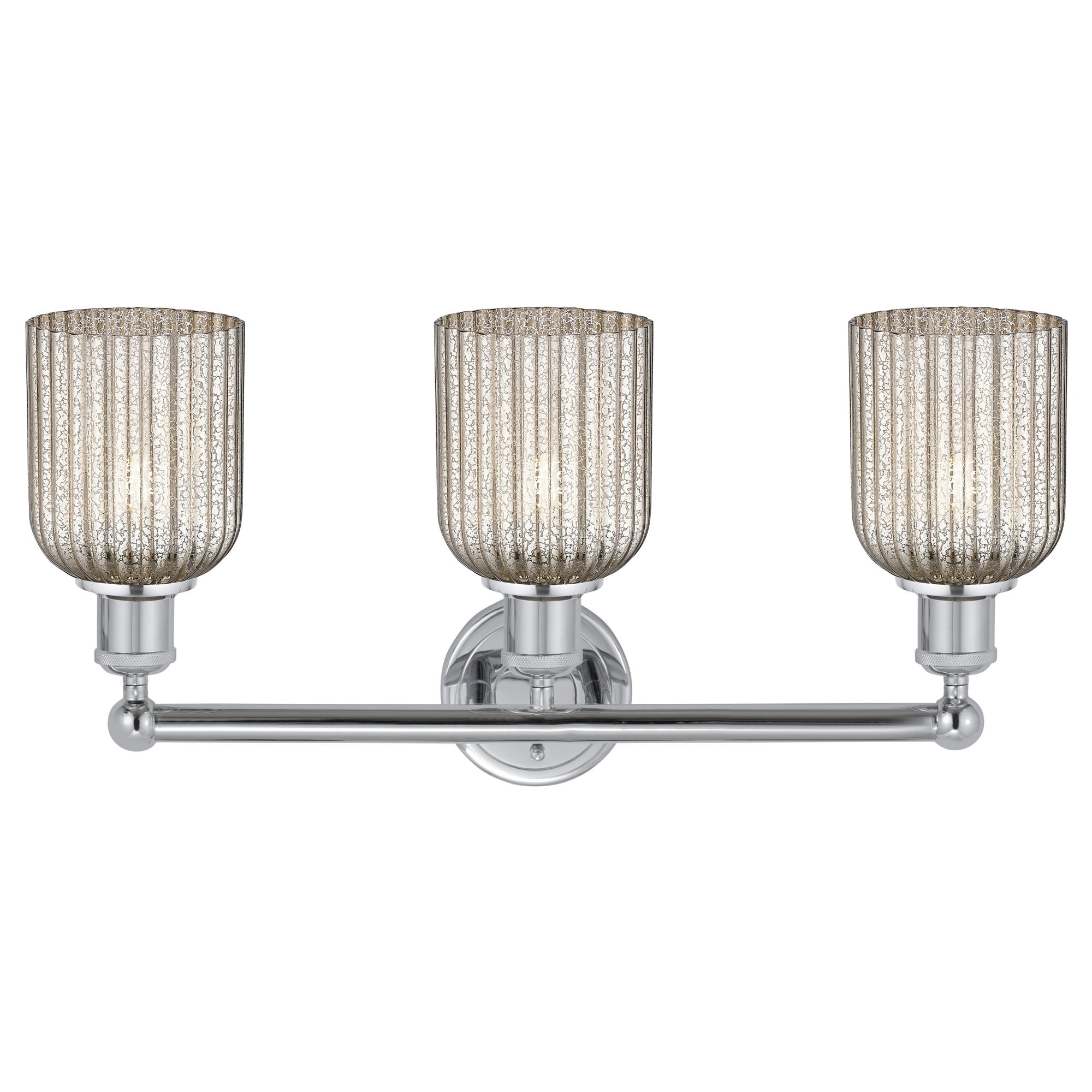 Image 2 Edison Bridal Veil 3 Light 23" Bath Vanity Polished Chrome Mercury Shade more views