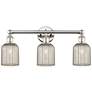 Edison Bridal Veil 3 Light 23" Bath Vanity Polished Nickel Mercury Shade