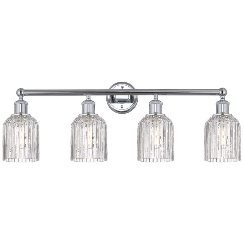 Image 1 Edison Bridal Veil 32"W 4-Light Chrome Bath Vanity Light w/ Clear Shad