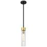 Edison Bridal Veil 5" Cord Hung Mini Pendant Antique Brass Gloss White