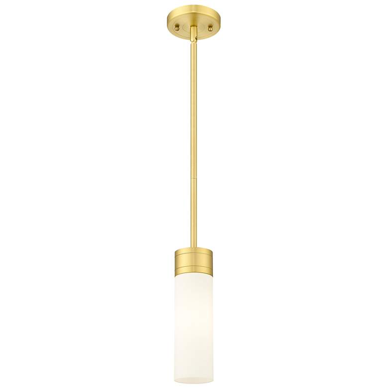 Image 1 Edison Bridal Veil 5" Cord Hung Mini Pendant Brushed Brass Seedy