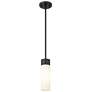 Edison Bridal Veil 5" Cord Hung Mini Pendant Matte Black Princess Blue