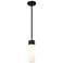 Edison Bridal Veil 5" Cord Hung Mini Pendant Matte Black Princess Blue