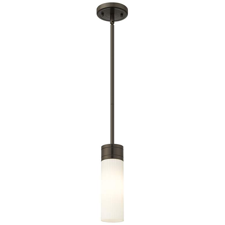 Image 1 Edison Bridal Veil 5" Cord Hung Mini Pendant Oil Rubbed Bronze Seedy