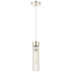 Edison Bridal Veil 5" Cord Hung Mini Pendant Polished Chrome Princess Blue