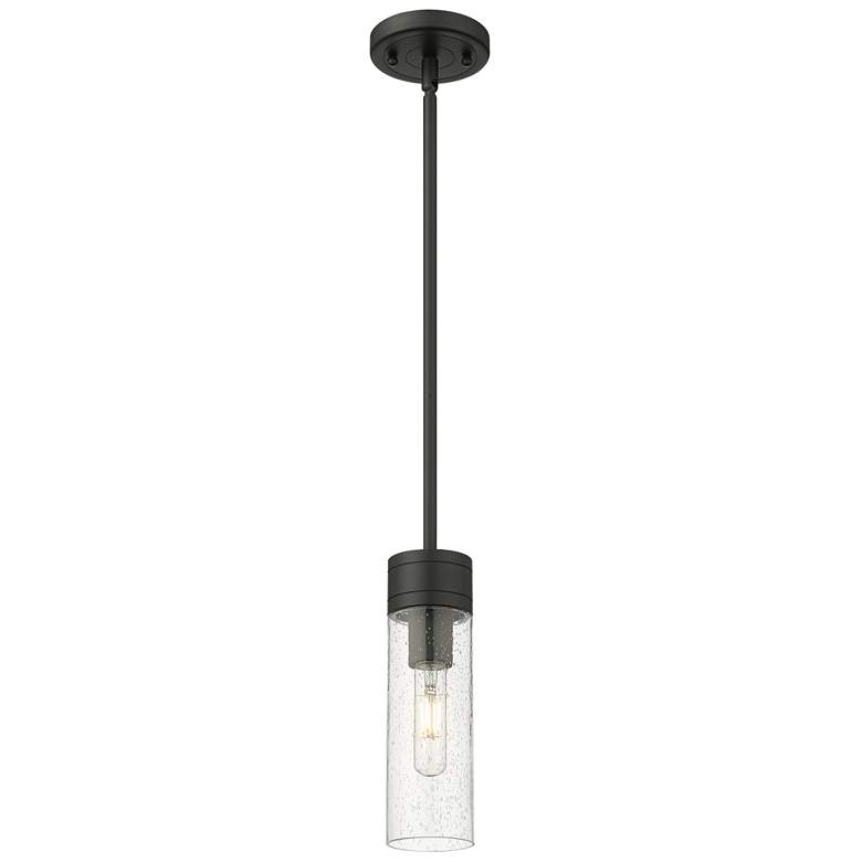 Image 1 Edison Bridal Veil 5" Cord Hung Mini Pendant Polished Nickel Light Smoke