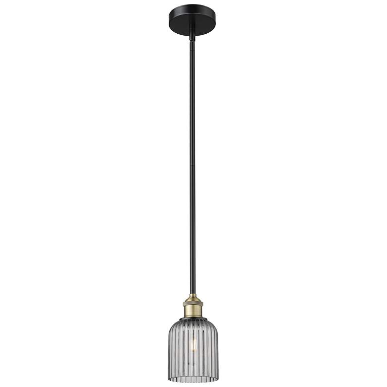 Image 1 Edison Bridal Veil 5" Cord Hung Mini Pendant Polished Nickel Seedy