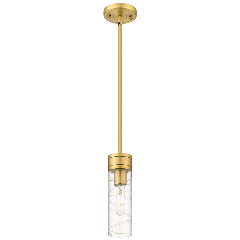 Image 1 Edison Bridal Veil 5" Cord Hung Mini Pendant Satin Gold Gloss White