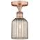 Edison Bridal Veil 5" Wide Antique Copper Ceiling Light