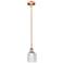 Edison Bridal Veil 5"W Antique Copper Stemmed Mini Pendant w/ Clear Sh