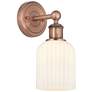 Edison Bridal Veil 5" Sconce Antique Copper Finish Gloss White Shade
