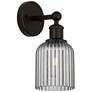 Edison Bridal Veil 5" Sconce Oil Rubbed Bronze Finish Light Smoke Shade
