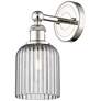 Edison Bridal Veil 5" Sconce Polished Nickel Finish Light Smoke Shade