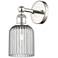 Edison Bridal Veil 5" Sconce Polished Nickel Finish Light Smoke Shade