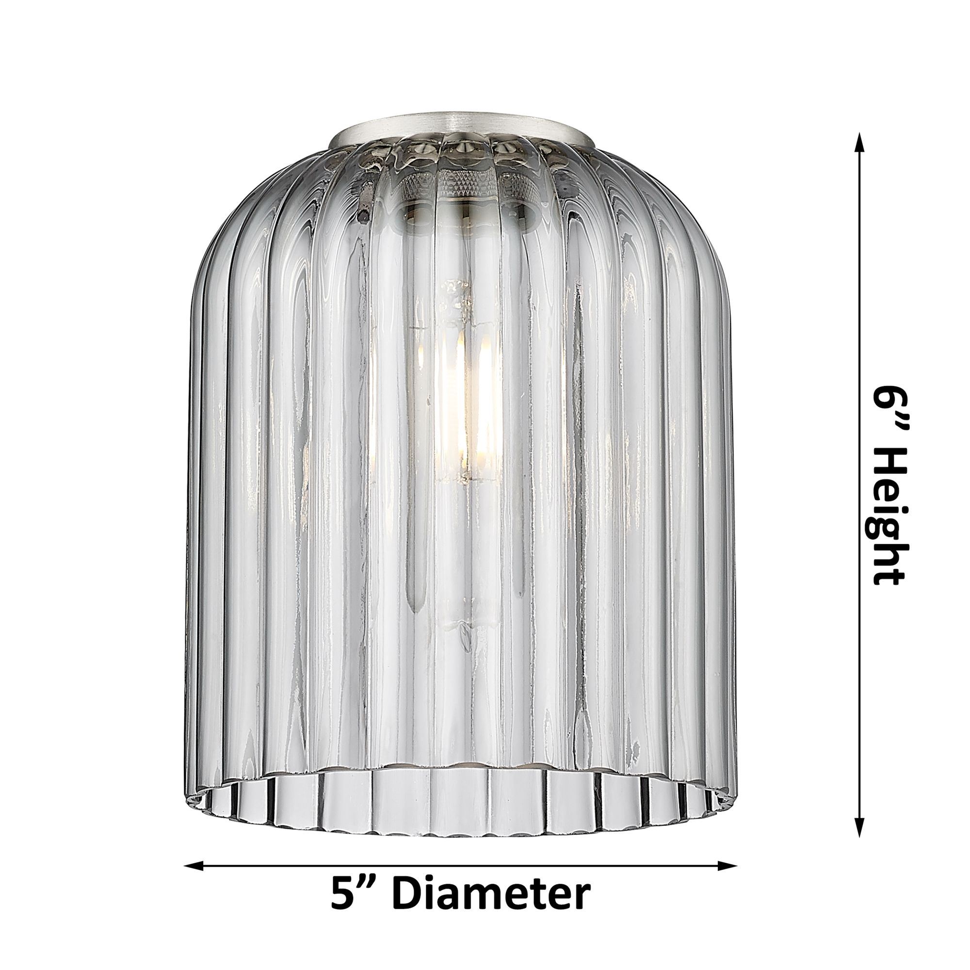 Image 3 Edison Bridal Veil 5" Sconce Satin Nickel Finish Light Smoke Shade more views