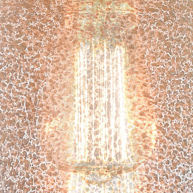 Image 4 Edison Bridal Veil 5" Semi-Flush Mount Antique Copper Mercury Shade more views