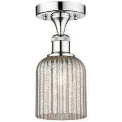 Edison Bridal Veil 5" Semi-Flush Mount Polished Chrome Mercury Shade