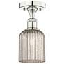 Edison Bridal Veil 5" Semi-Flush Mount Polished Nickel Mercury Shade