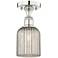 Edison Bridal Veil 5" Semi-Flush Mount Polished Nickel Mercury Shade