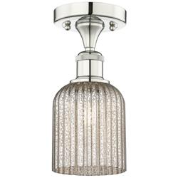 Edison Bridal Veil 5" Semi-Flush Mount Polished Nickel Mercury Shade