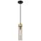 Edison Bridal Veil 5" Stem Hung Mini Pendant Antique Brass Gloss White