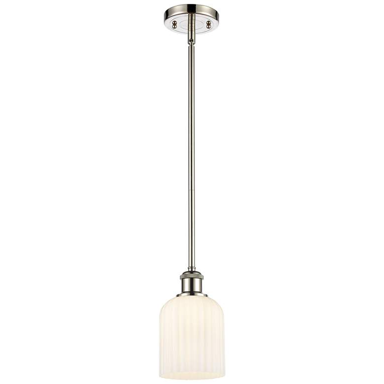 Image 1 Edison Bridal Veil 5" Stem Hung Mini Pendant Brushed Brass Mercury