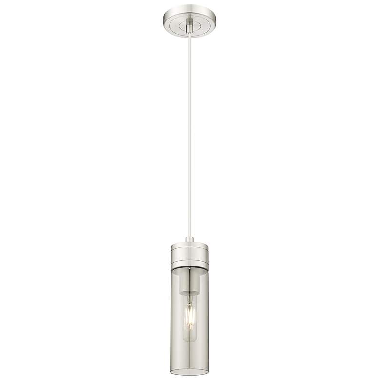 Image 1 Edison Bridal Veil 5" Stem Hung Mini Pendant Polished Nickel Mercury