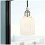 3_Edison Bridal Veil 5" Stem Hung Mini Pendant Polished Nickel Princess Blue more views