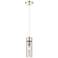 Edison Bridal Veil 5" Stem Hung Mini Pendant Satin Gold Light Smoke