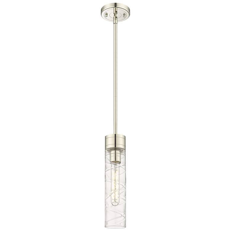 Image 1 Edison Bridal Veil 5" Stem Hung Mini Pendant Satin Gold Mercury