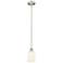 Edison Bridal Veil 5" Stem Hung Mini Pendant Satin Nickel Gloss White