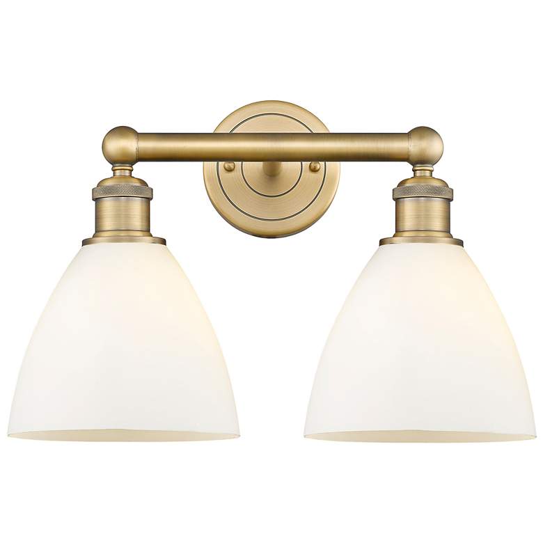 Image 1 Edison Bristol 11 3/4"H Brushed Brass 2-Light Wall Sconce