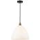 Edison Bristol 16" Wide Black Antique Brass Pendant Light