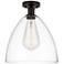 Edison Bristol Glass  12" Semi-Flush Mount - Oil Rubbed Bronze - Clear