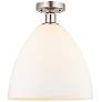 1_Edison Bristol Glass 12" Semi-Flush Mount - Satin Nickel - Matte Whit