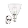 Edison Bristol Glass 12"High Polished Nickel Sconce With Clear Shade