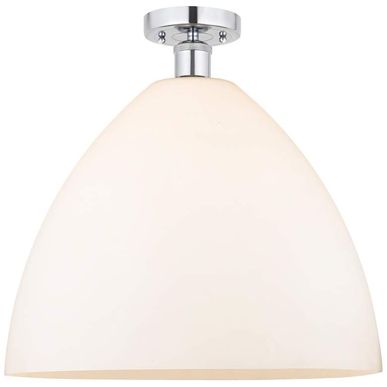 Image 1 Edison Bristol Glass 16" Semi-Flush Mount - Polished Chrome - Matte W