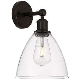 Image1 of Edison Bristol Glass 8" Oil Rubbed Bronze Sconce w/ Clear Shade
