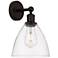 Edison Bristol Glass 8" Oil Rubbed Bronze Sconce w/ Clear Shade